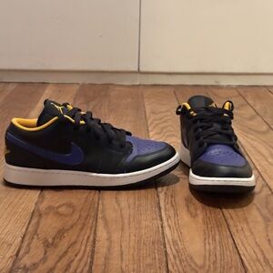 Kids Black and Blue Sneakers